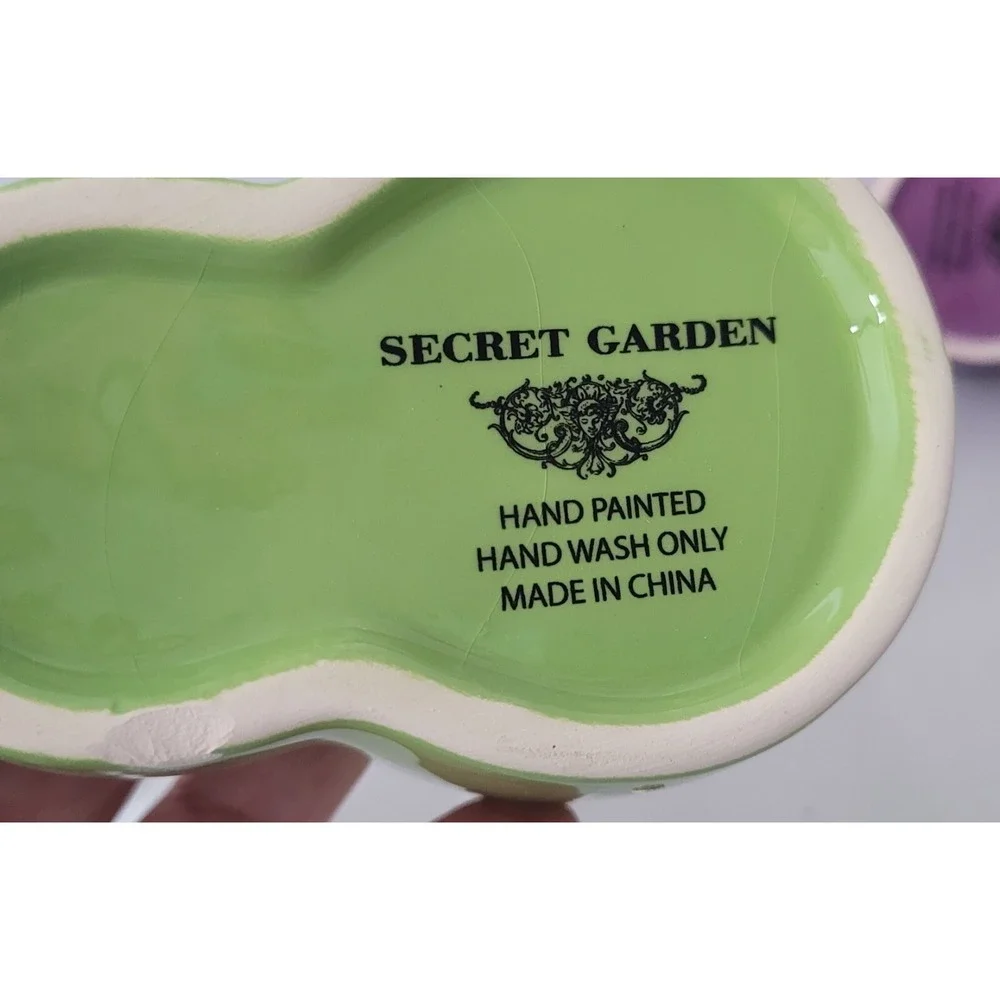 Set Of 4 Ceramic Easter Bunny Peep Measuring Cups‎ Secret Garden 1/4 to 1 Cup!